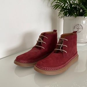 NWOT Lace Up Suede Boots Women's 39